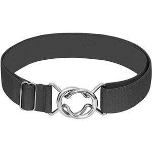 Womens Stretch Belt Adjustable Elastic Dress Belt Metal Buckle One Size Casual